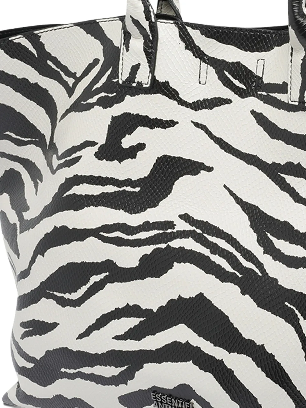 Essentiel Antwerp Iloise Printed Shopping Bag In Black