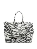 Essentiel Antwerp zebra-print tote bag - Black
