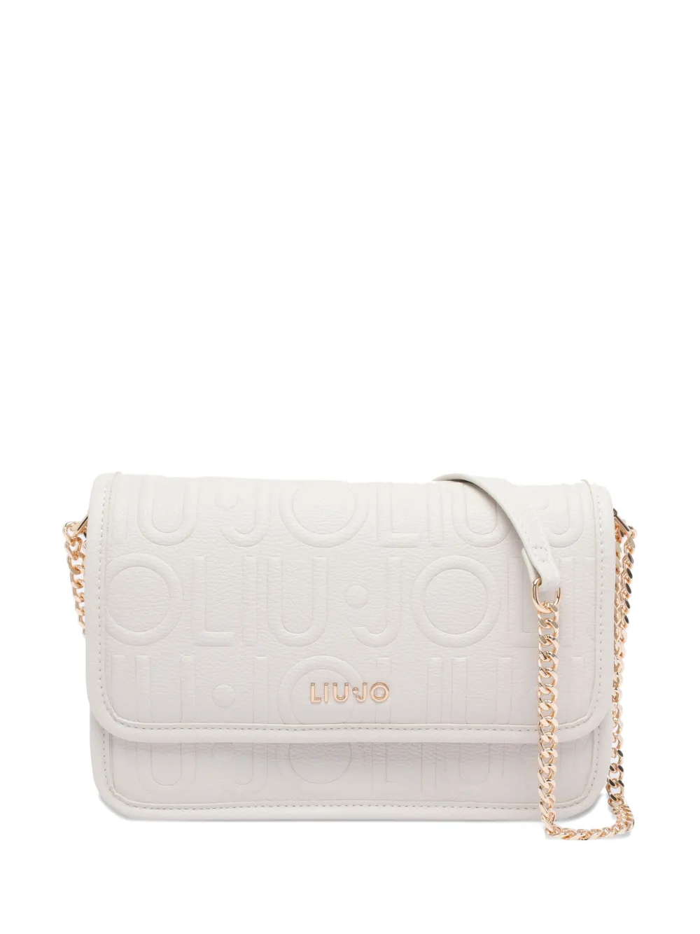 LIU JO logo-embossed chain cross body bag - Bianco