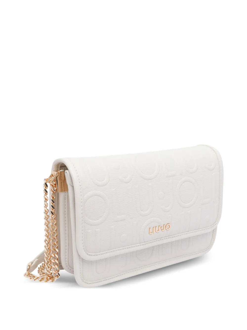 Liu •jo Logo-embossed Chain Cross Body Bag In White