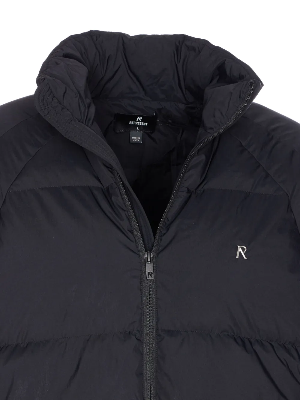 Represent Funnel-neck Padded Jacket In Black