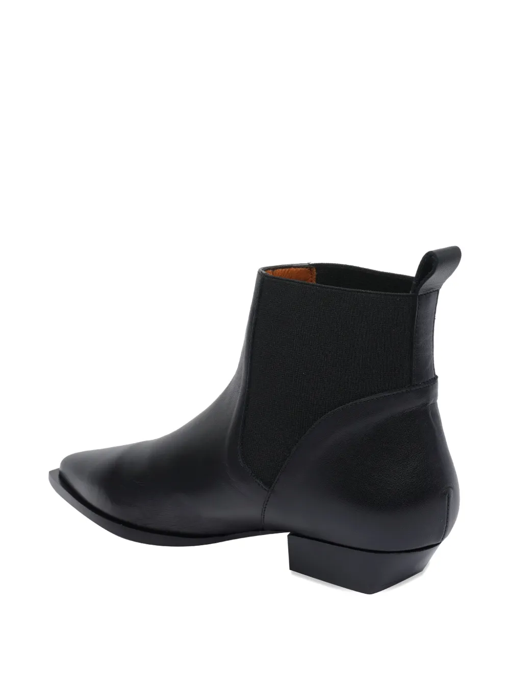Angel Alarcon Pointed-toe Elastic-sided Boots In Black