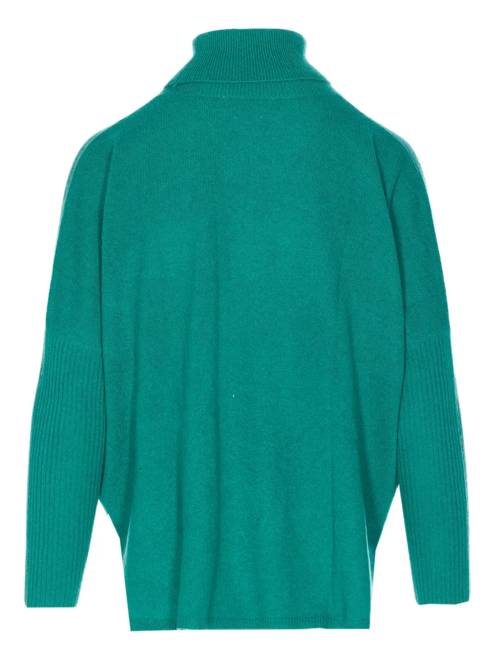 Not Shy Roll-neck Cashmere Sweater In Green