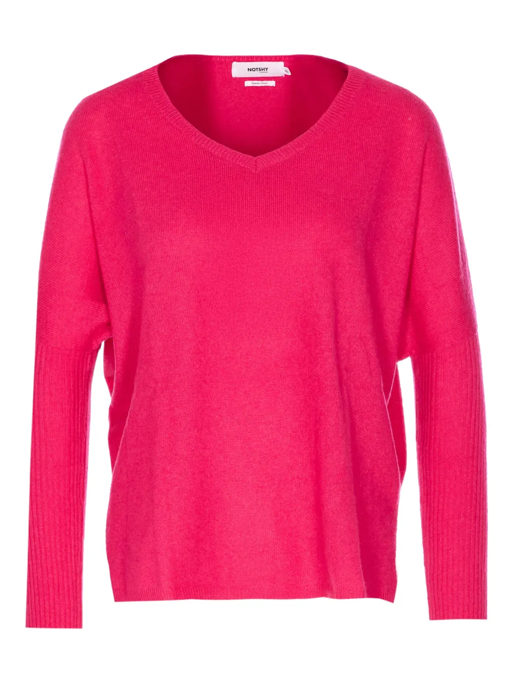 Not Shy V-neck Cashmere Sweater In Pink