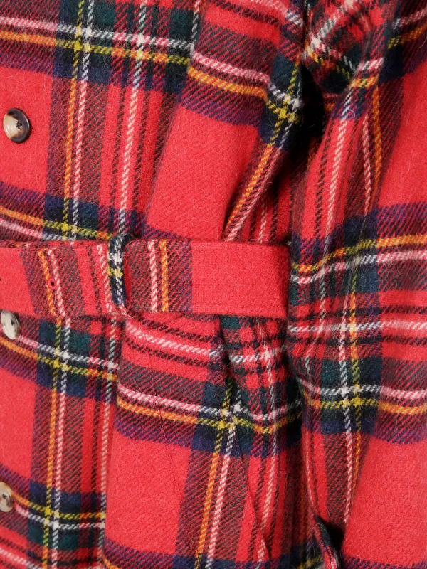 Polo Ralph Lauren plaid-check Belted Coat | Red | FARFETCH