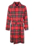 Polo Ralph Lauren plaid-check belted coat - Red