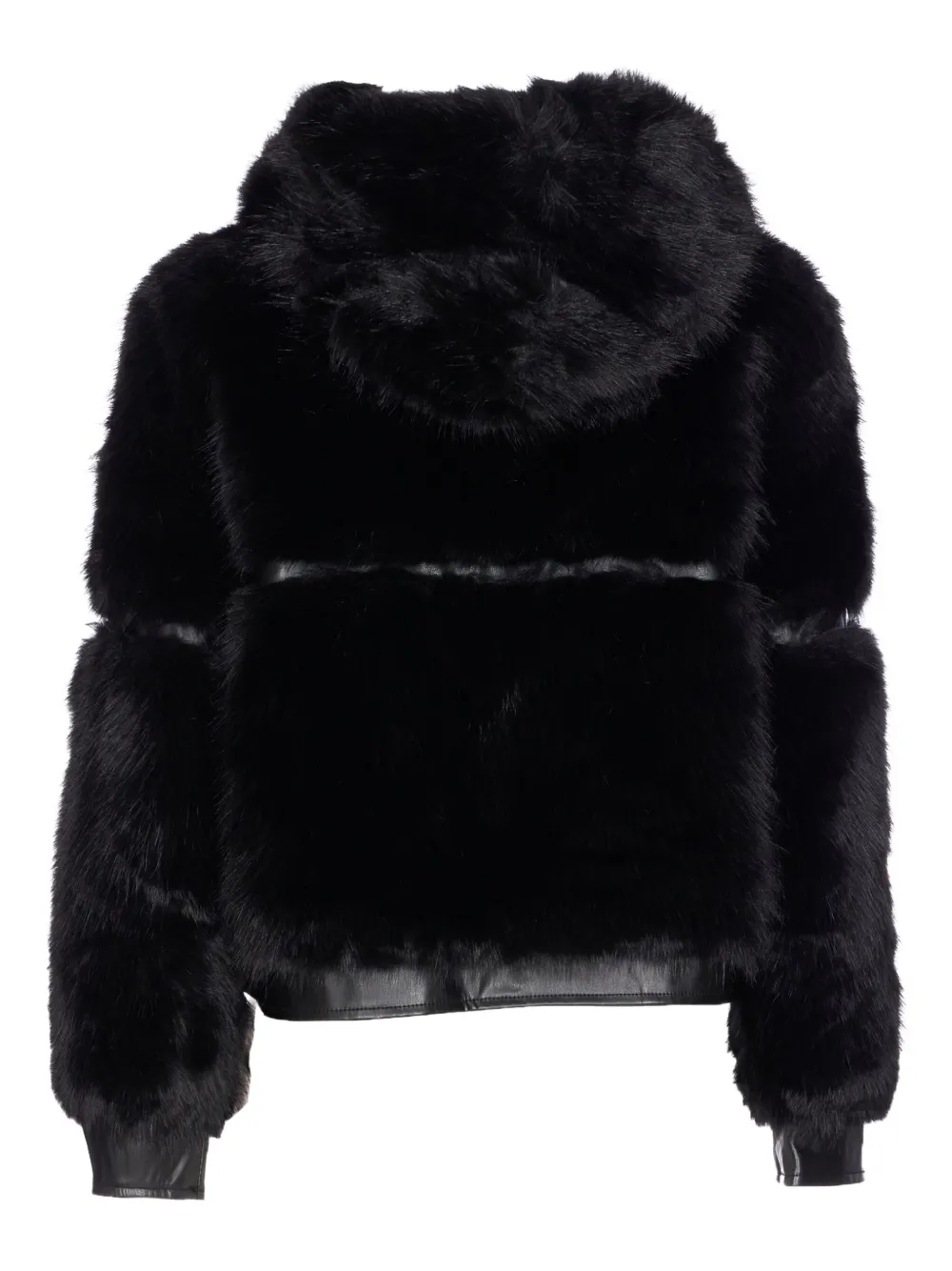 V73 Penny Hooded Faux-fur Jacket In Black