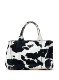 Prada Pre-Owned 2013-2025 Small Canvas Canapa Cow Print satchel - White