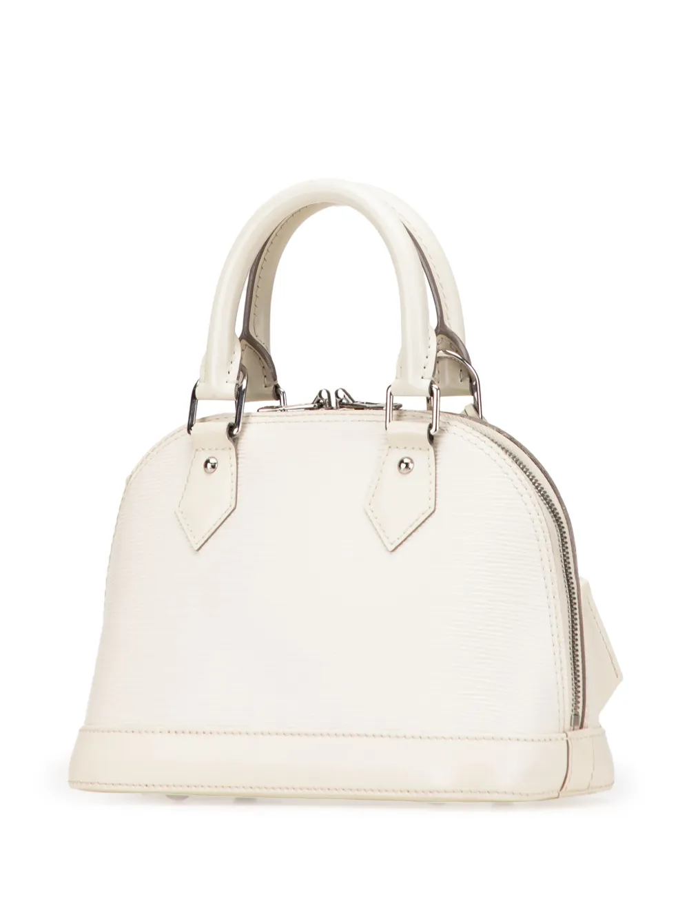 Pre-owned Louis Vuitton 2013 Epi Alma Bb Satchel In White
