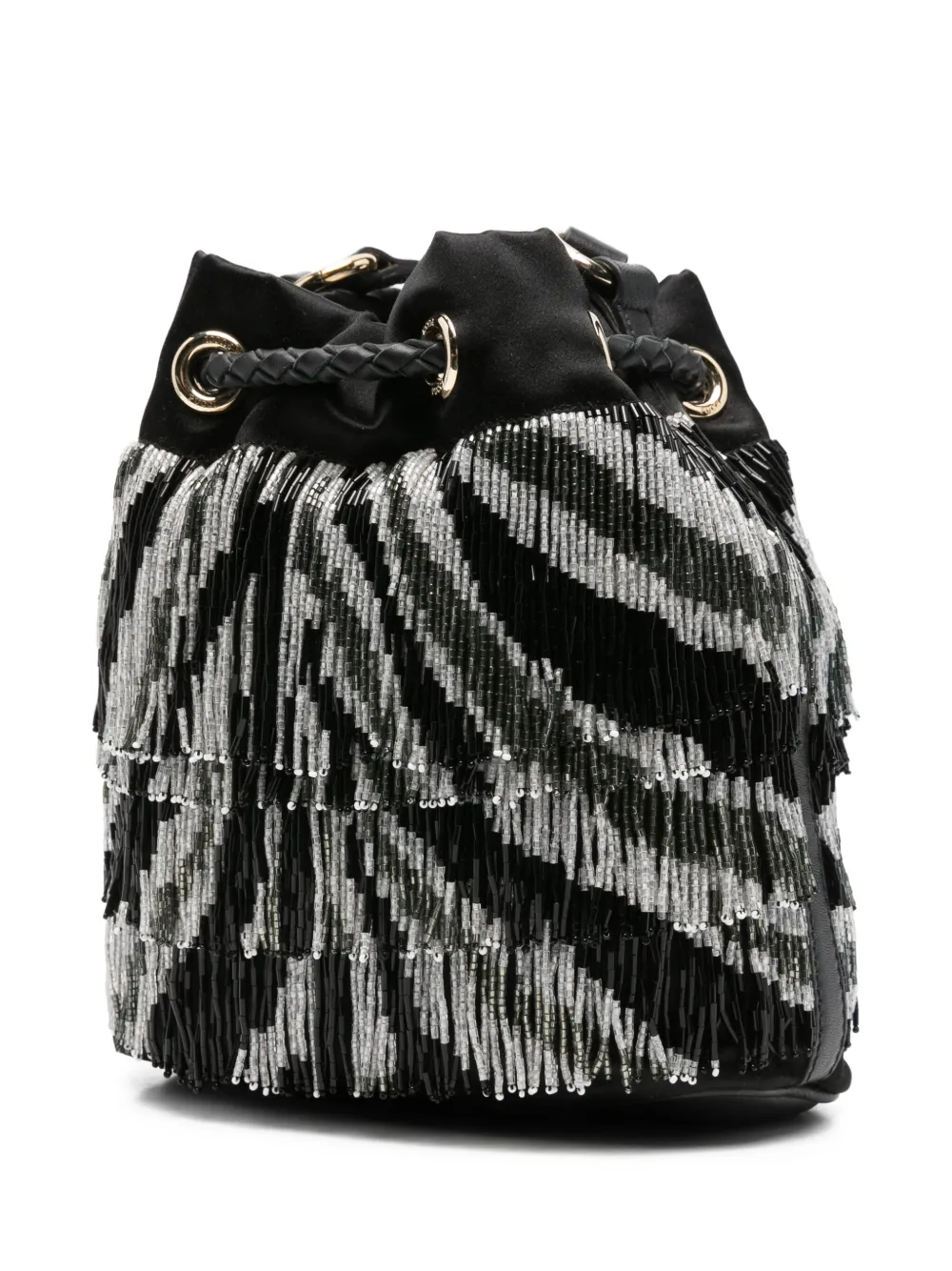 PUCCI beaded-fringe Bucket Bag | Black | FARFETCH