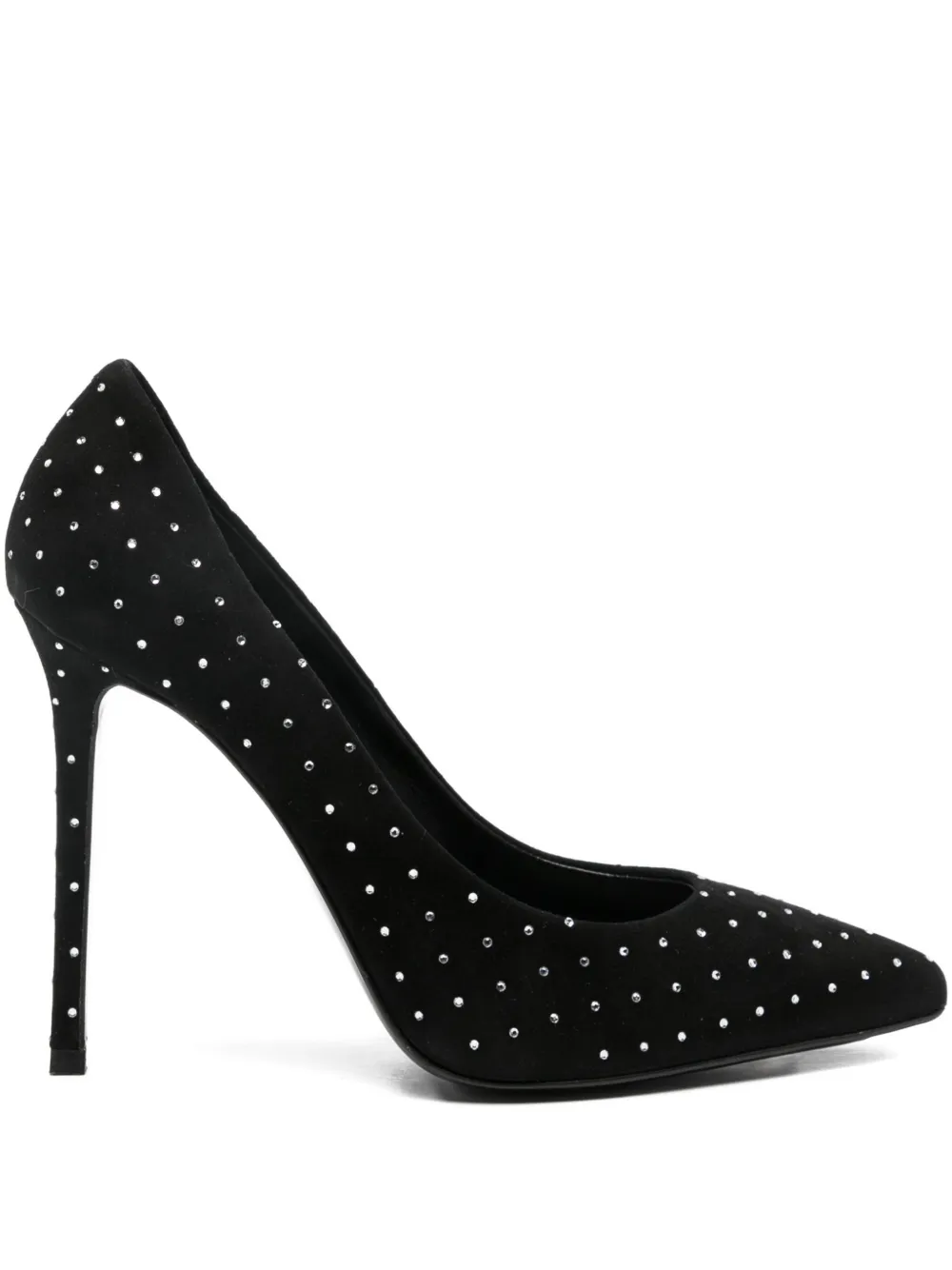 Le Silla 120mm suede crystal-embellished pumps Black