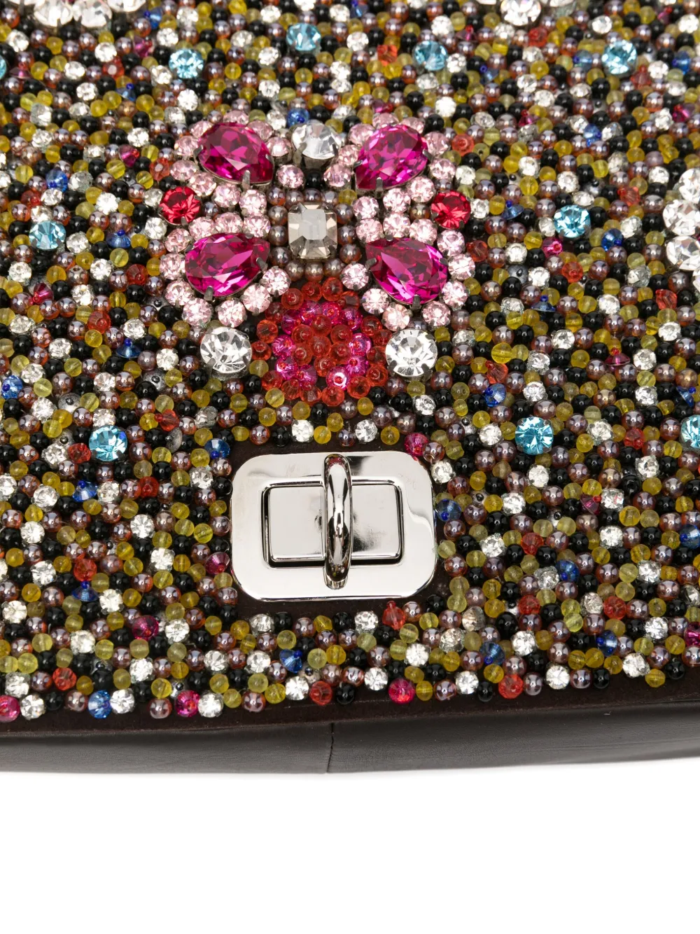 Le Silla Crystal-embellished Shoulder Bag In Brown