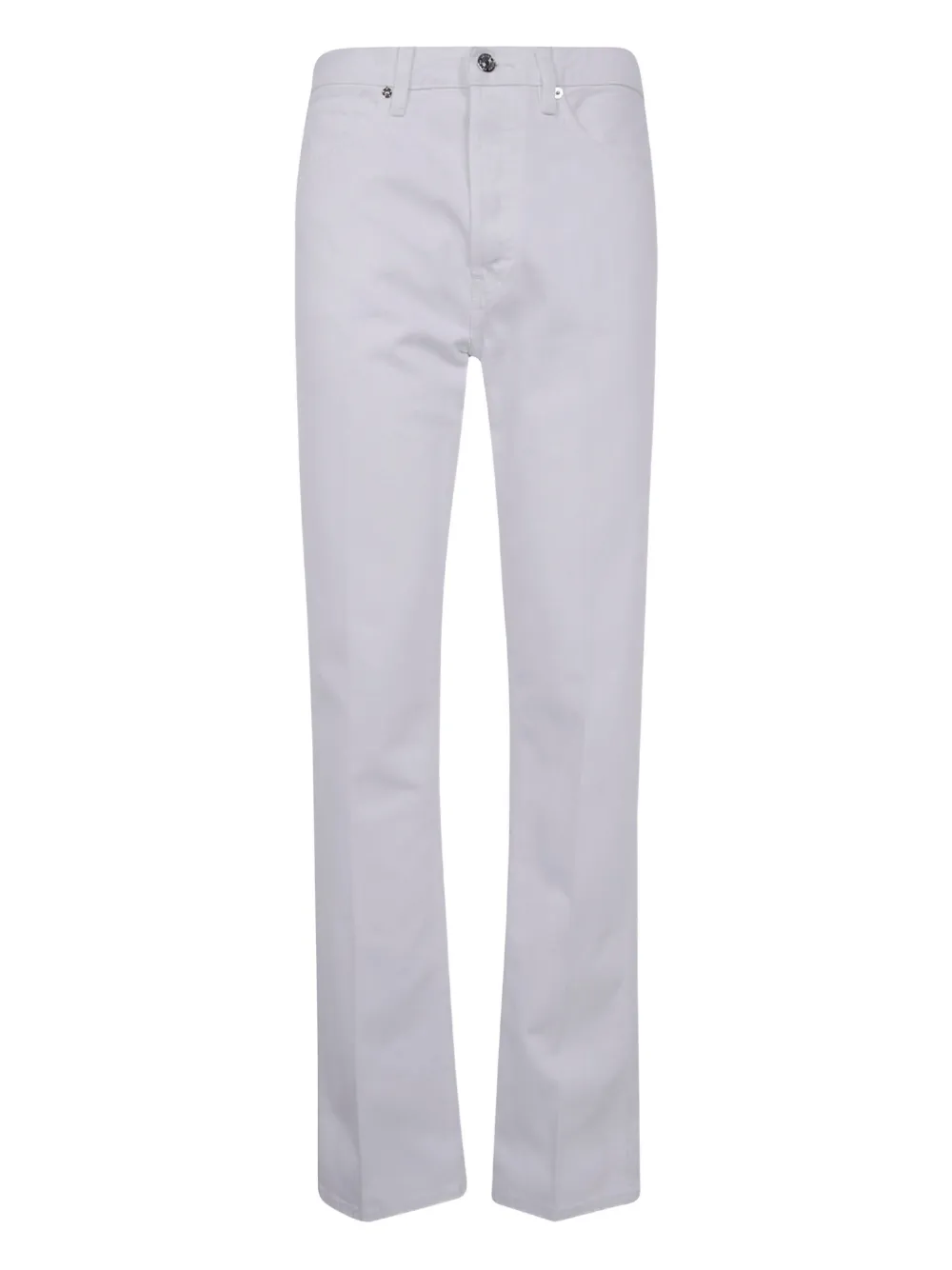 Frame High-waisted Straight-leg Jeans In White