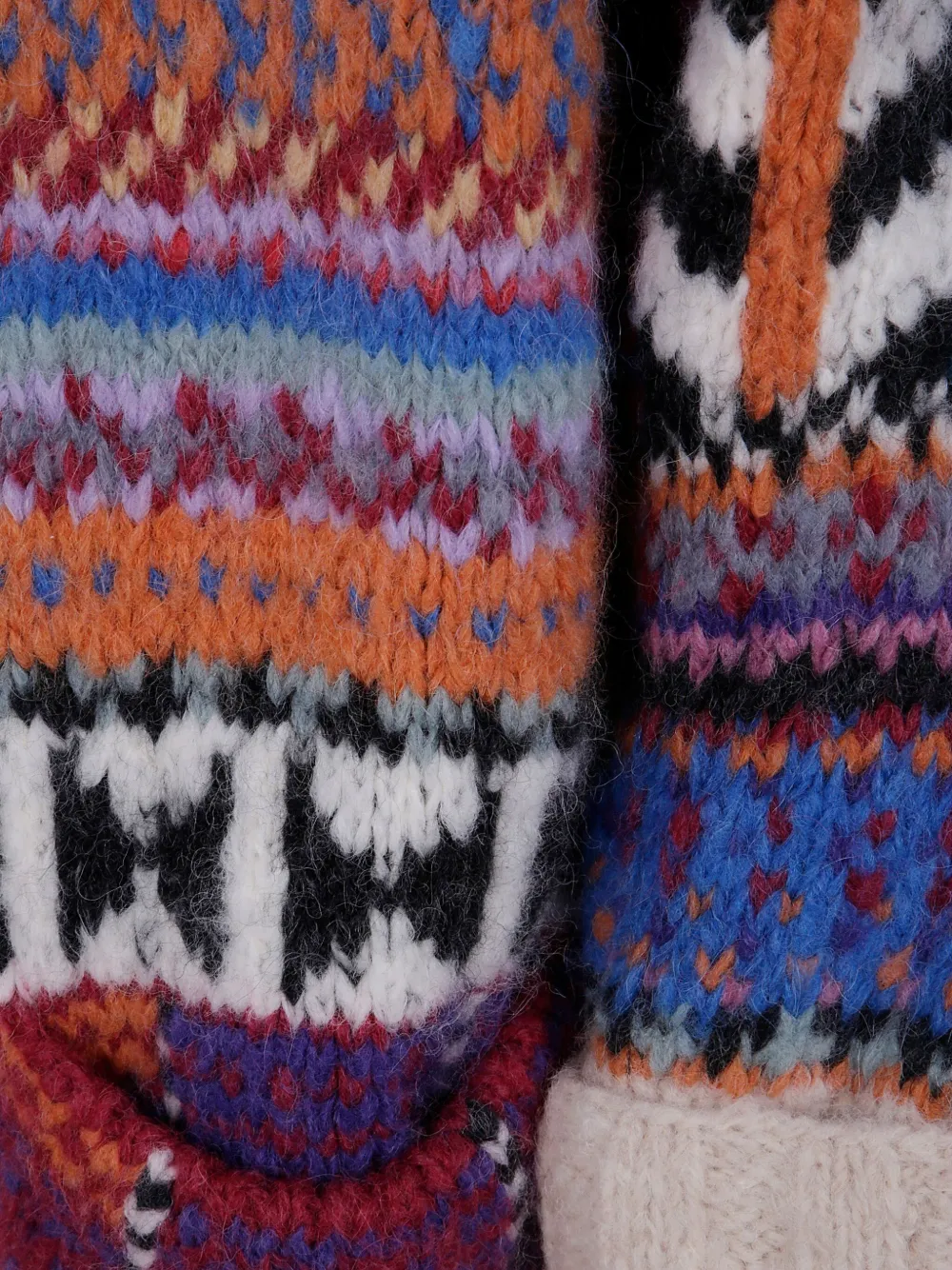 Frantic Patchwork-pattern Alpaca Wool Cardigan In Multi