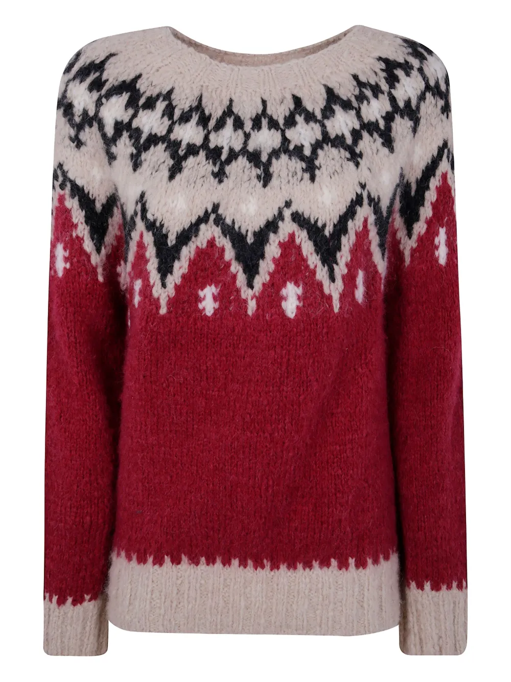 FRANTIC Fair Isle wool sweater | Red | Image 1