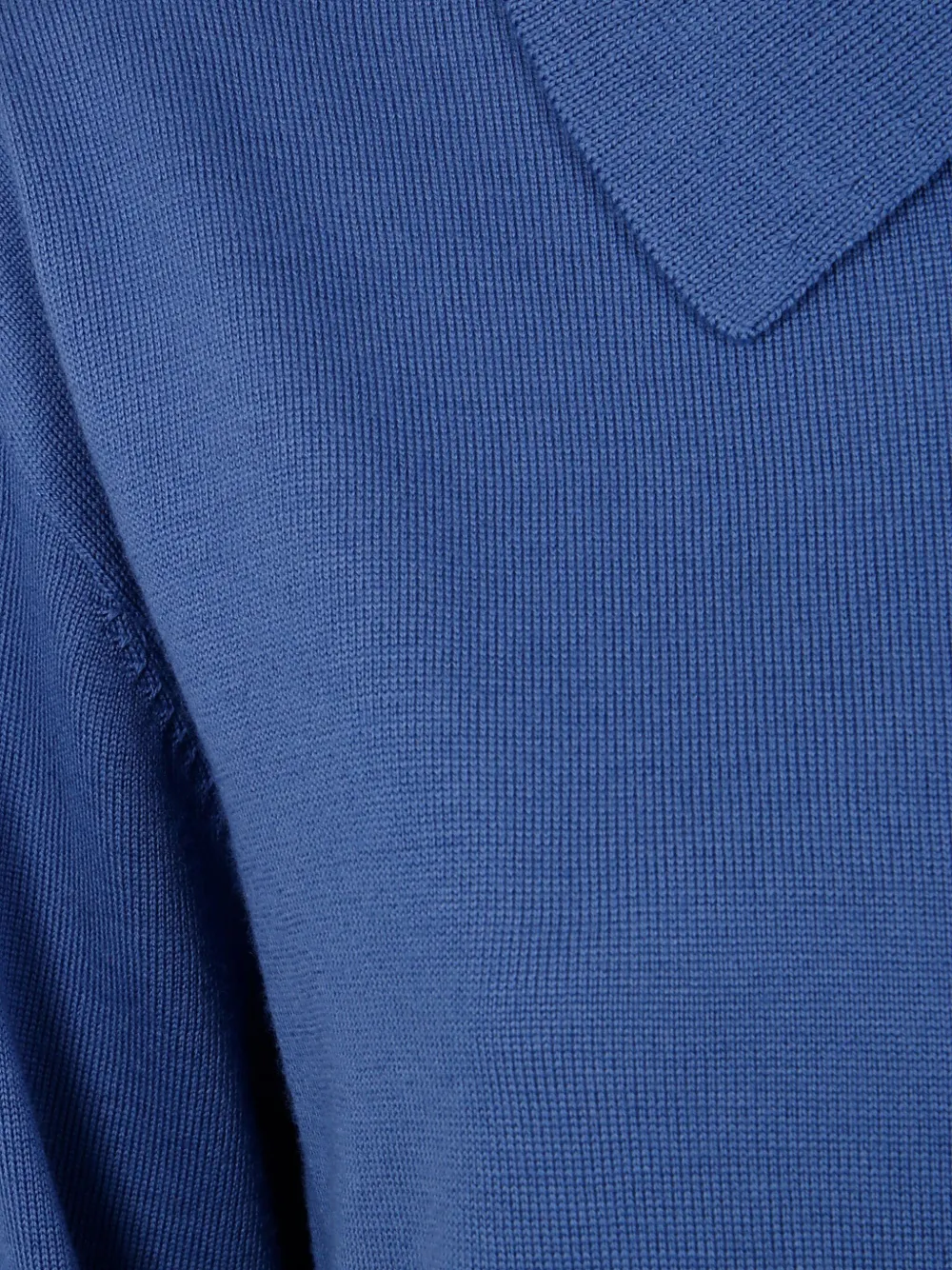 Paul Smith Polo-collar Wool Sweaters In Blue