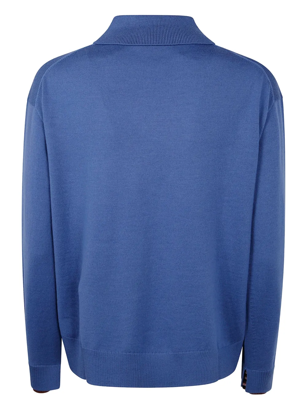 Paul Smith Polo-collar Wool Sweaters In Blue