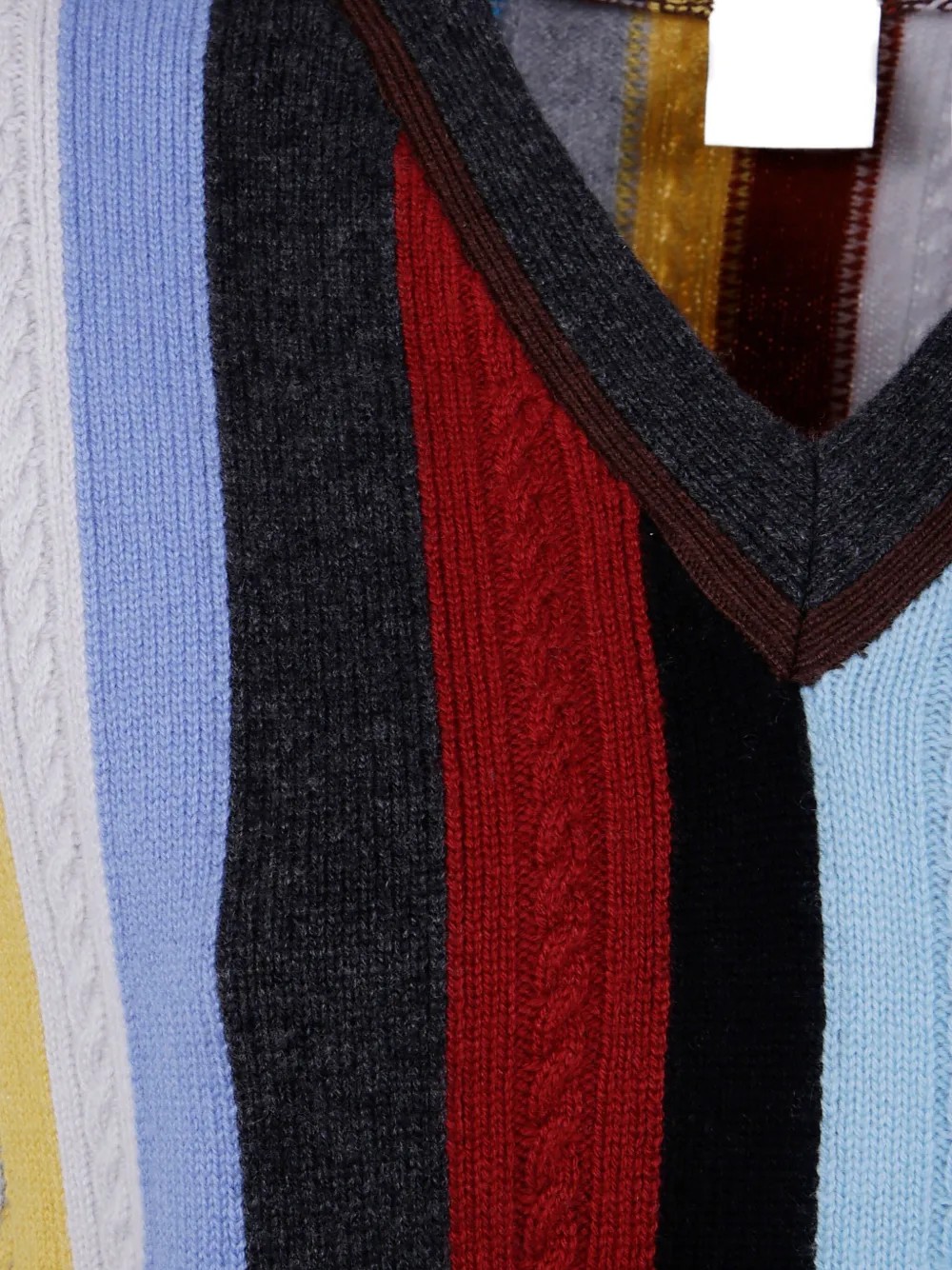 Paul Smith Signature Stripe-print Cable-knit Top In Multi