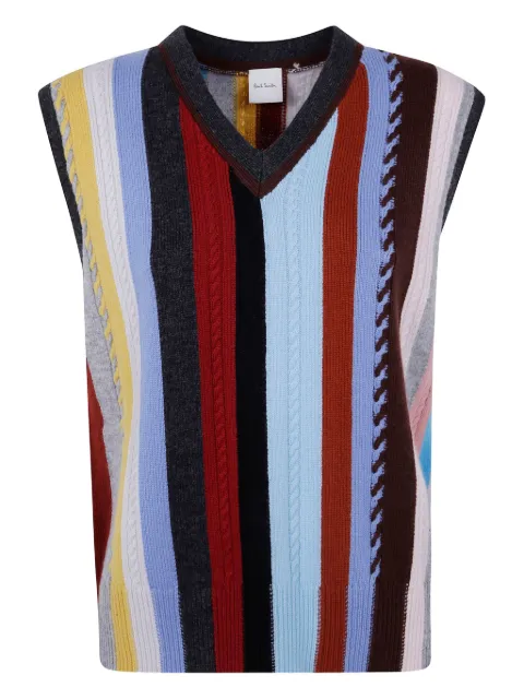 Paul Smith Signature Stripe-print cable-knit top