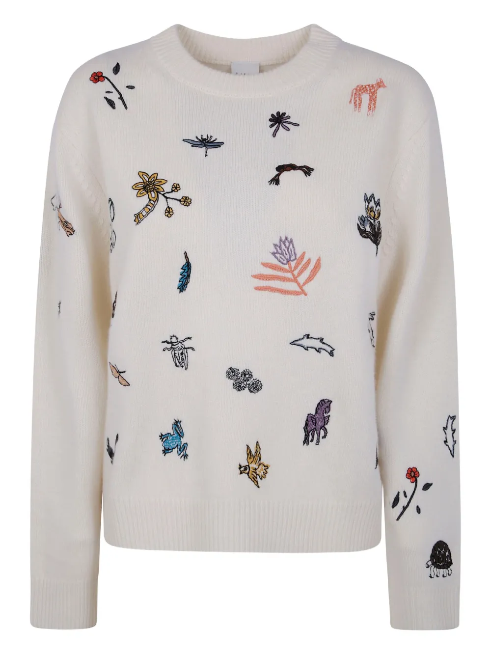 Paul Smith embroidered floral fauna jumper - ニュートラル Paul Smith embroidered floral fauna jumper - ニュートラル