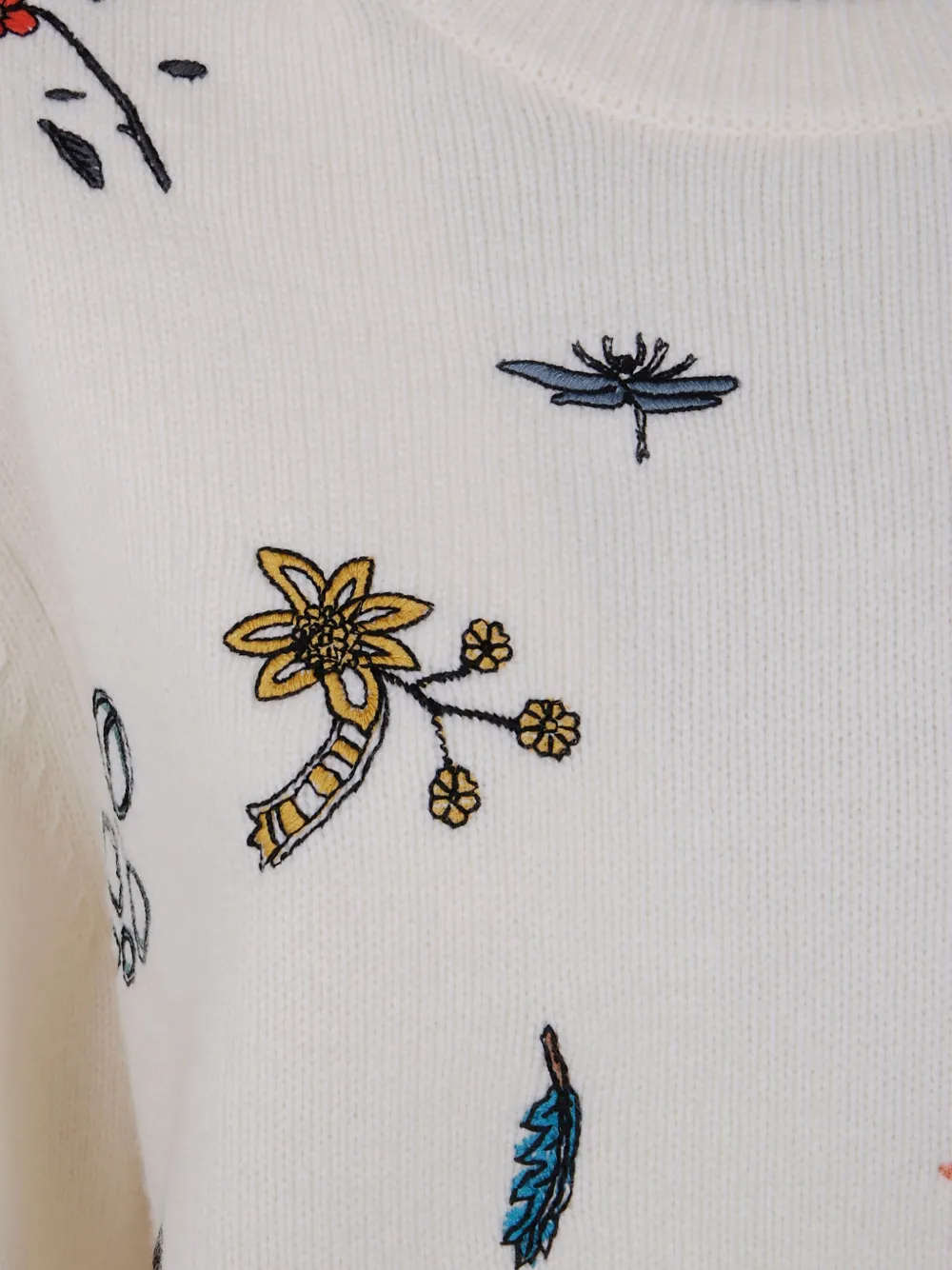 Paul Smith Trui met geborduurde bloemen Beige