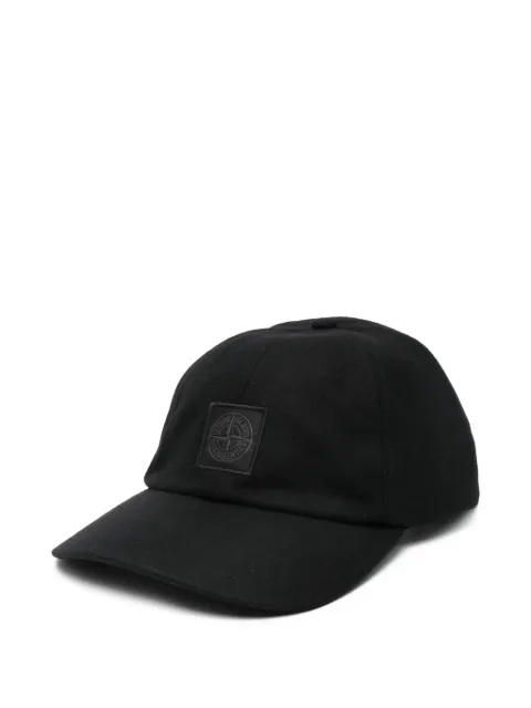 Stone Island logo-plaque baseball cap hat