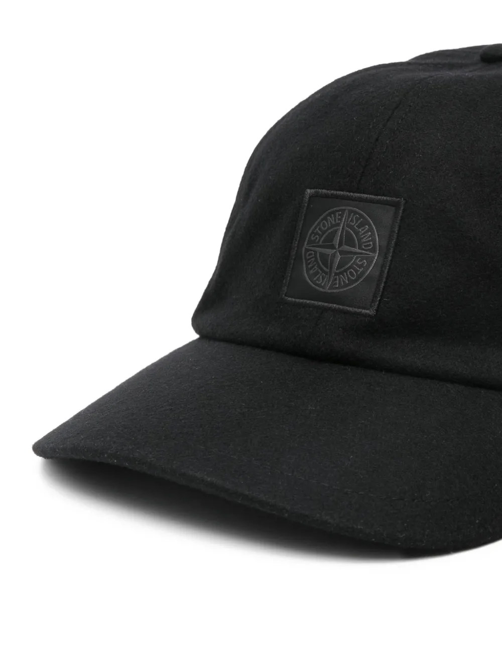 Stone Island Honkbalpet met logoplakkaat Zwart
