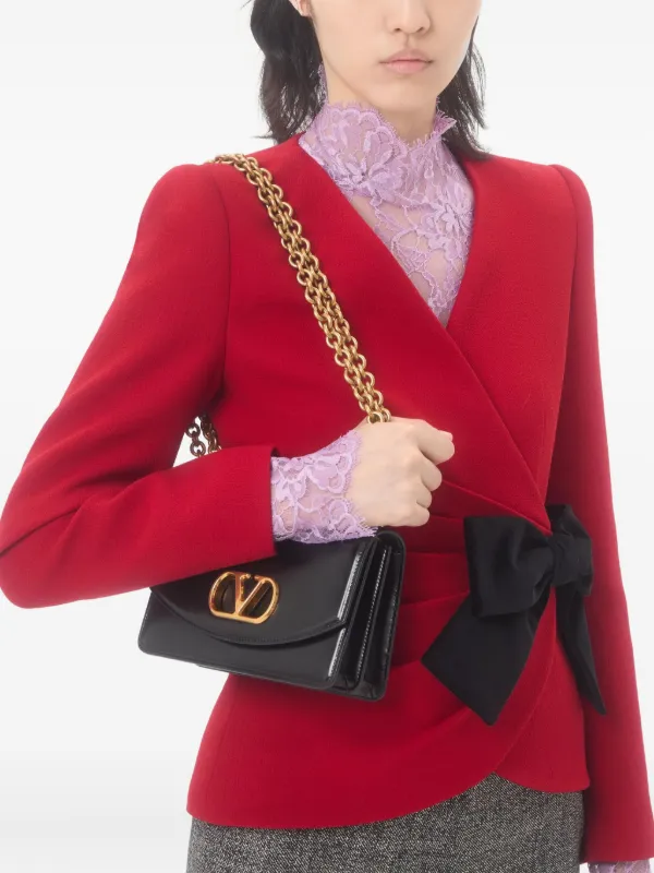 Valentino Garavani フローラルレース ボディスーツ | パープル