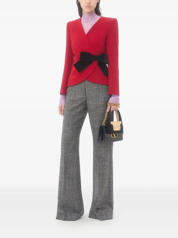 Valentino Garavani フローラルレース ボディスーツ | パープル