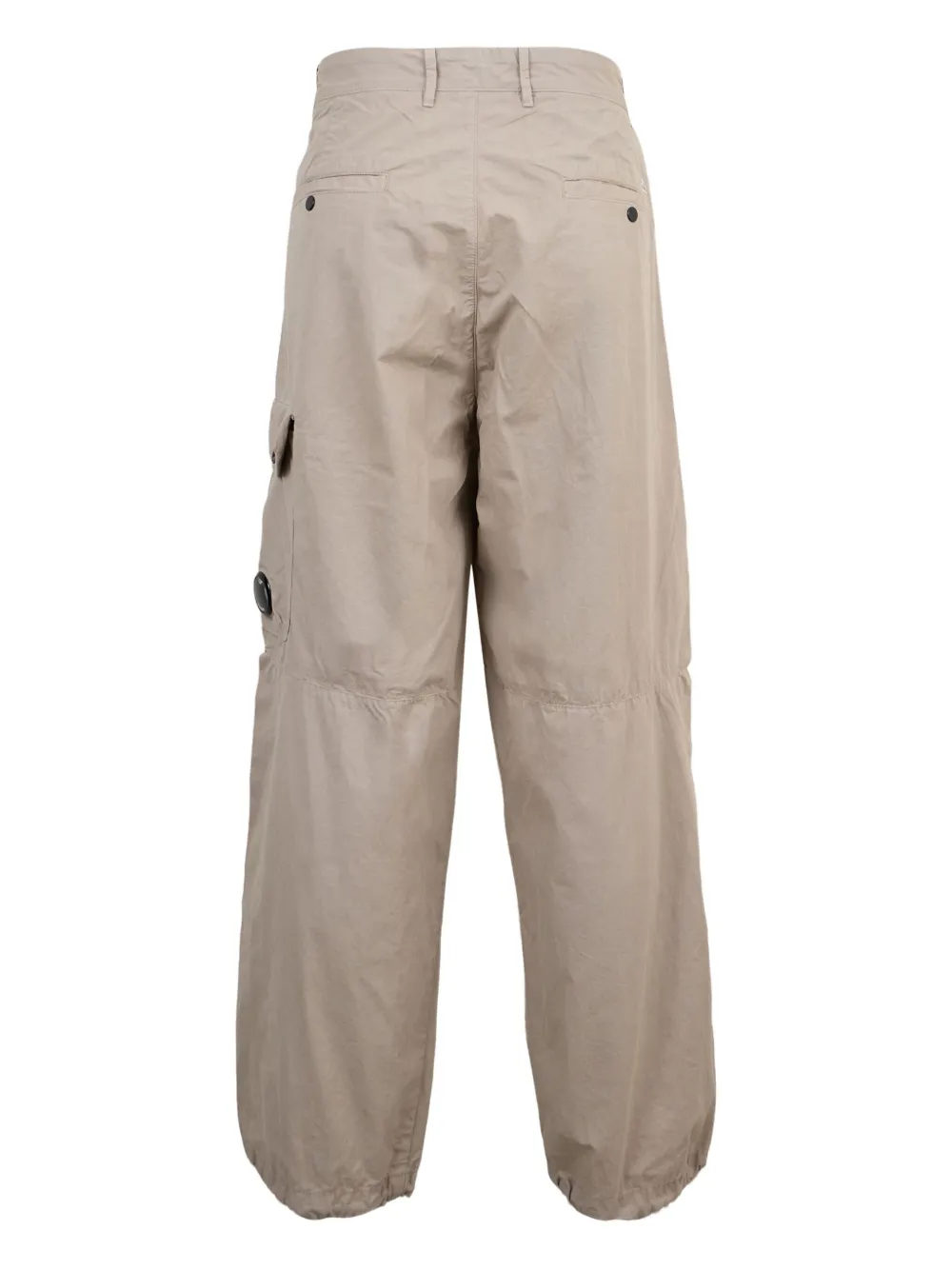 C.p. Company Pleated Cargo Straight-leg Trousers In Gray