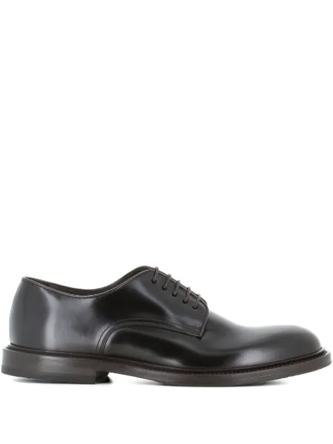 Green George leather derby shoes