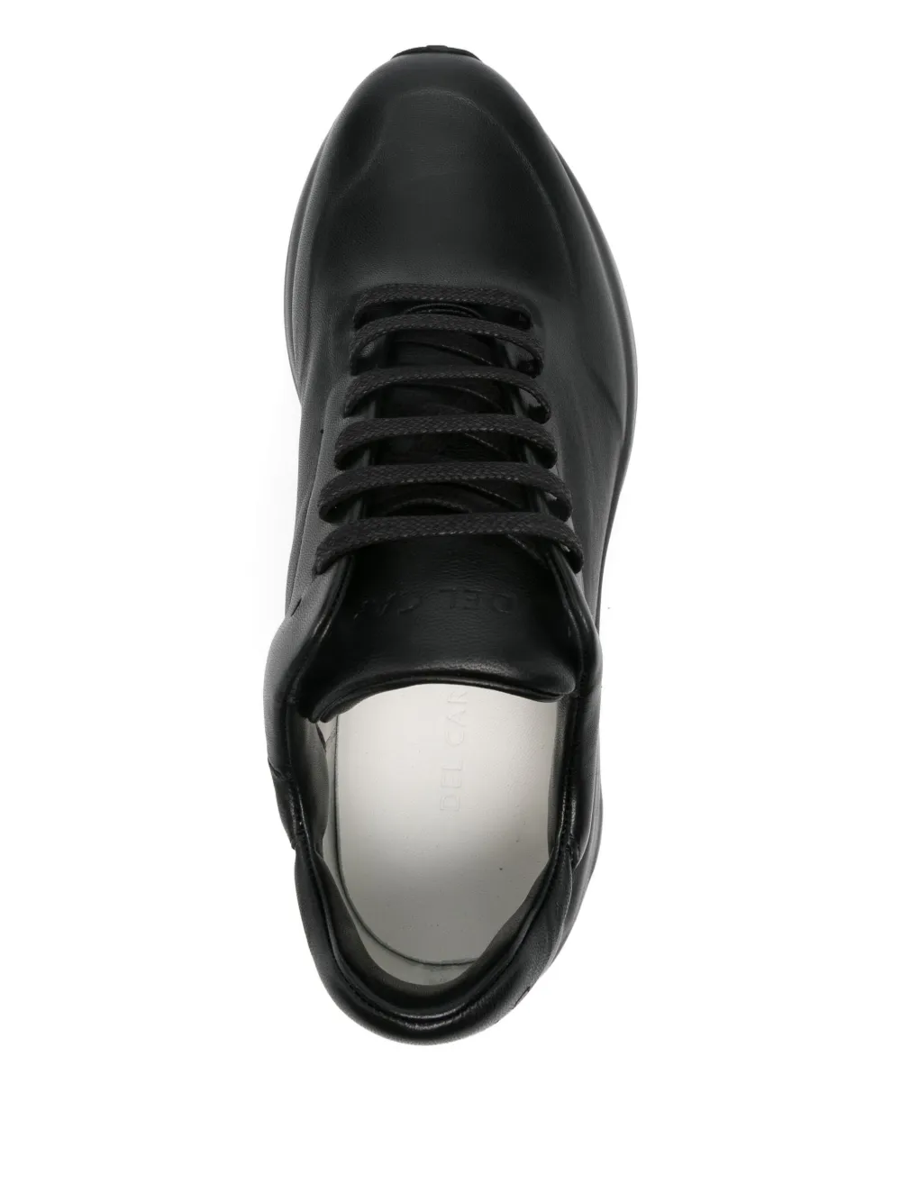 Del Carlo Leather Sneakers In Black