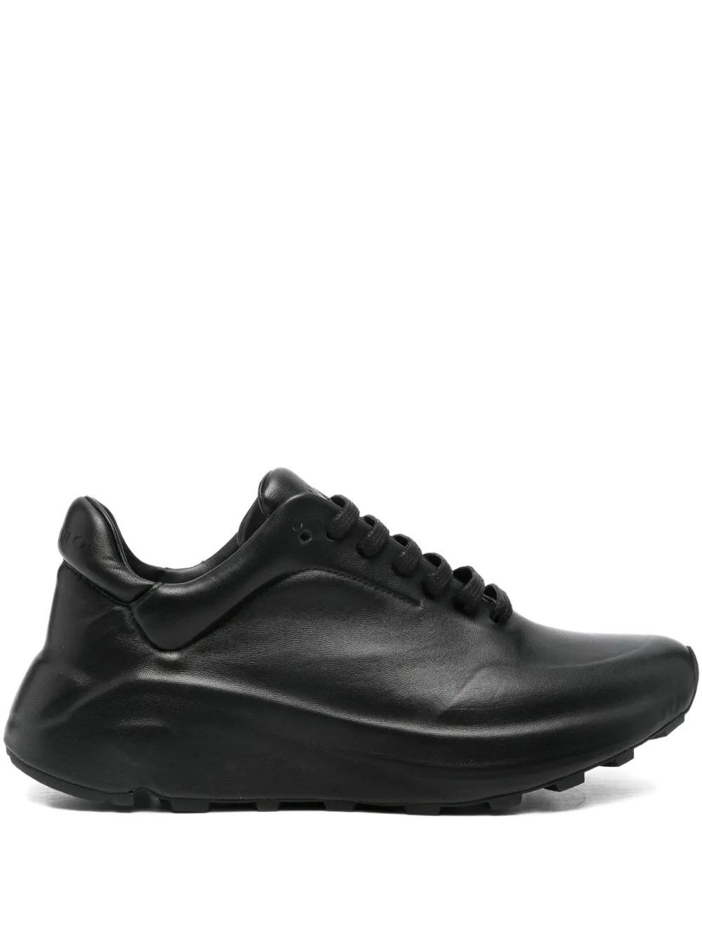 Del Carlo Leather Sneakers In Black