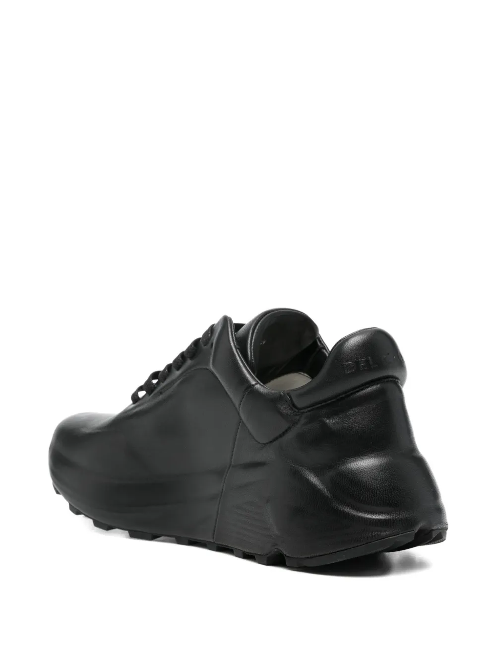 Del Carlo Leather Sneakers In Black