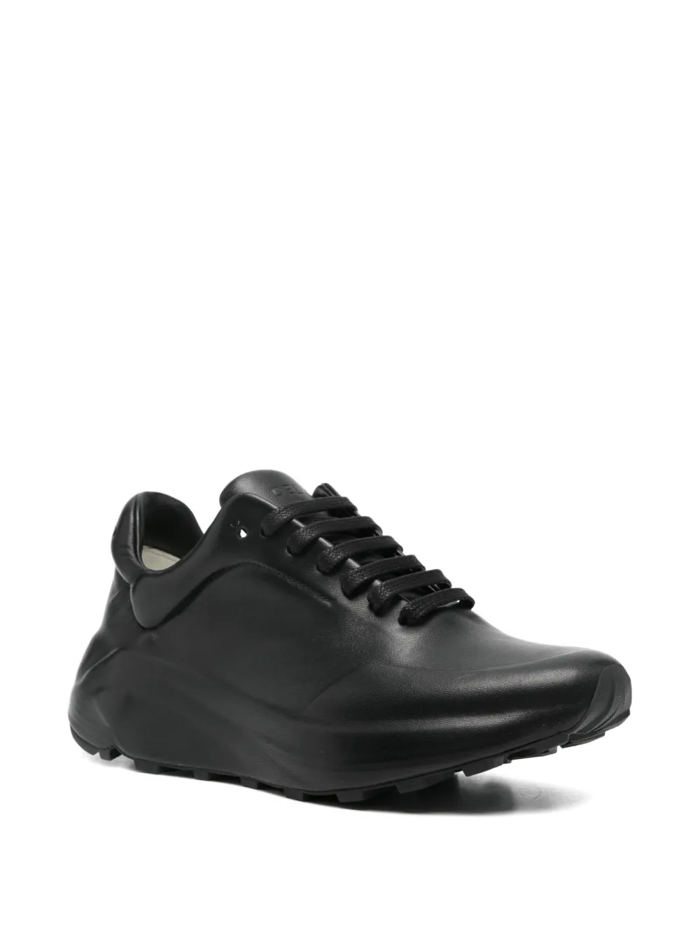 Del Carlo leather sneakers - Zwart