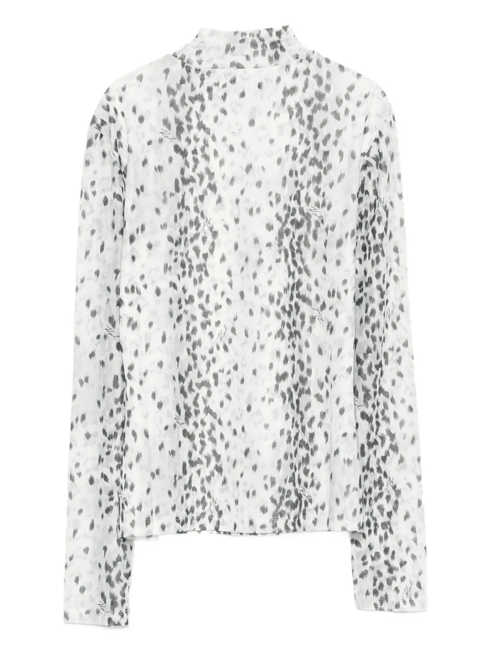 Karl Lagerfeld High-neck Blouse In White