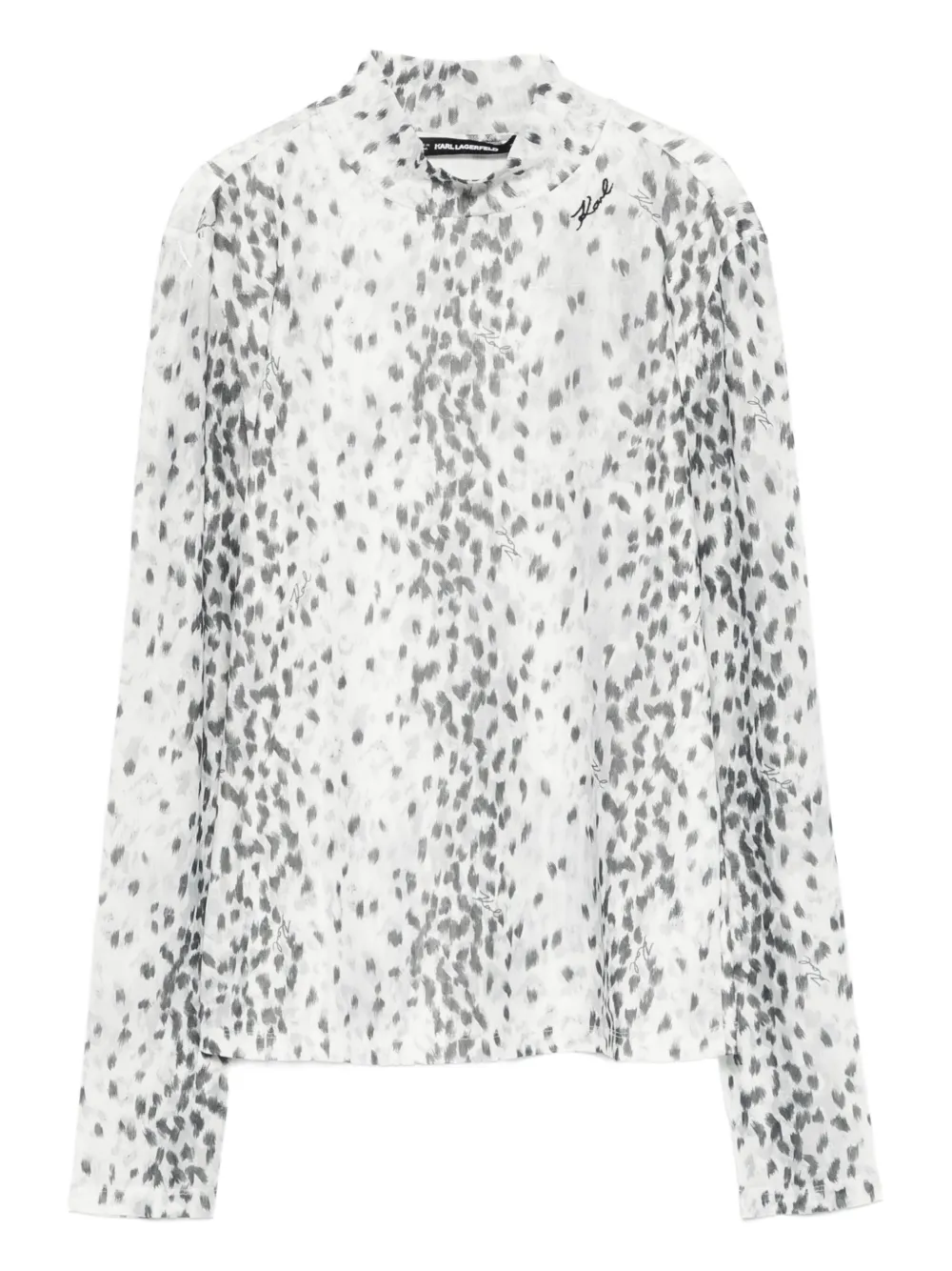 Karl Lagerfeld high-neck blouse - Bianco