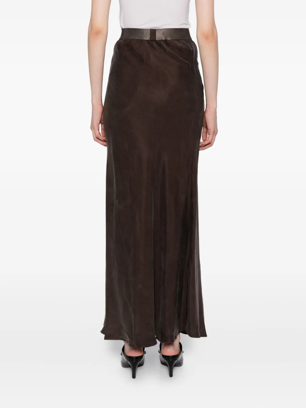 Yeareast Bias-cut Skirt In Brown