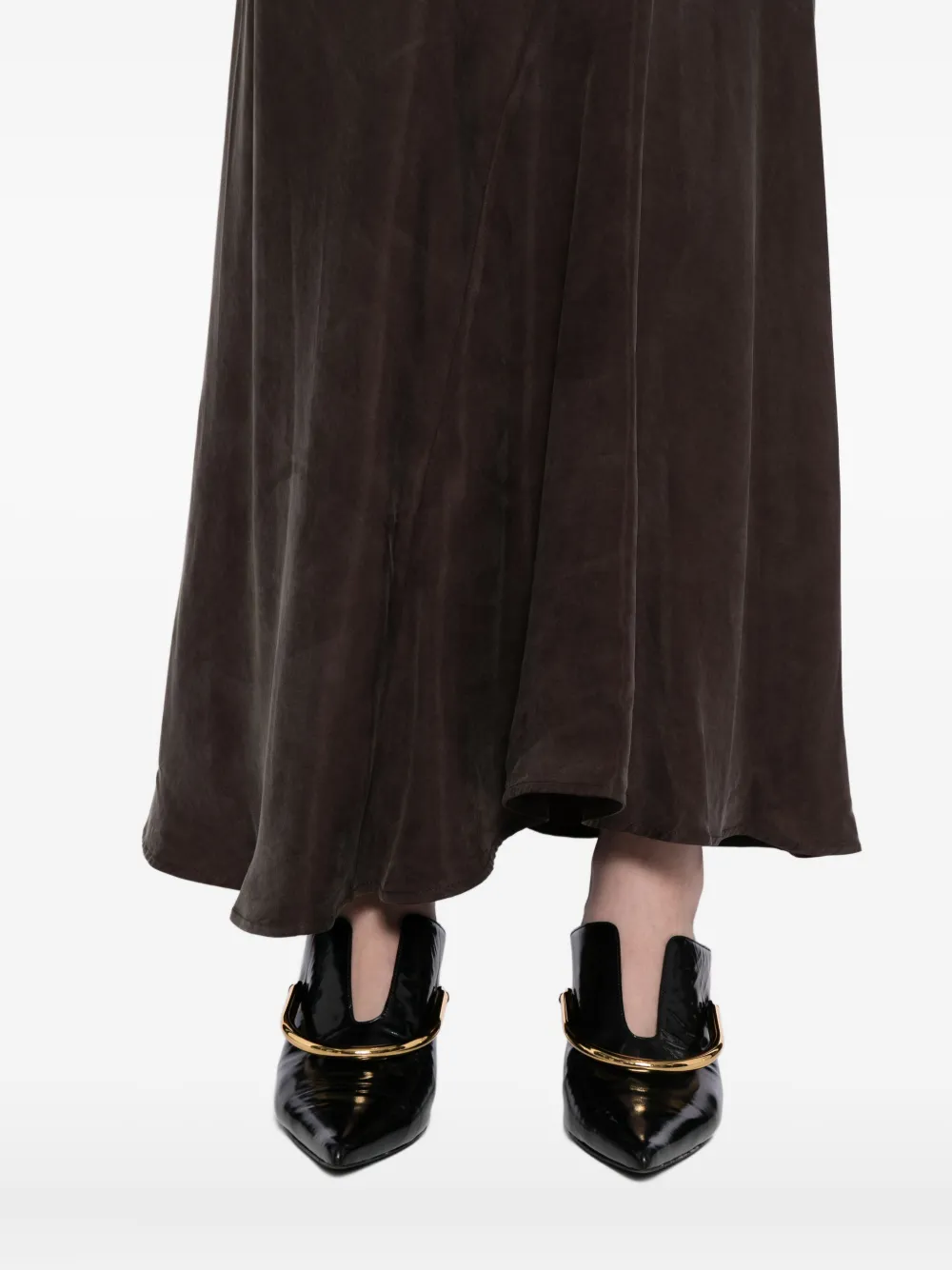 Yeareast Bias-cut Skirt In Brown