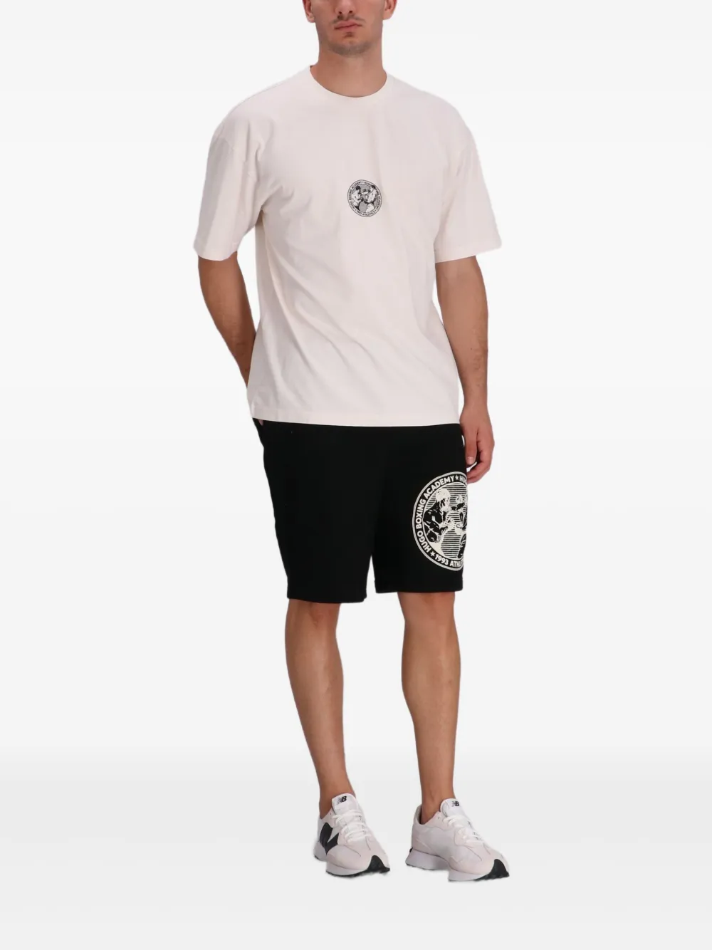 HUGO T-shirt met logo - Beige