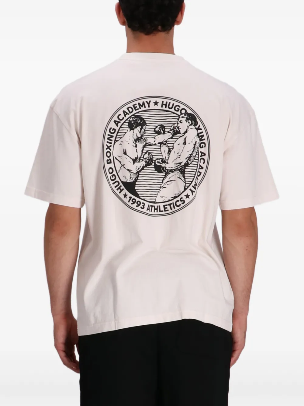 HUGO T-shirt met logo Beige