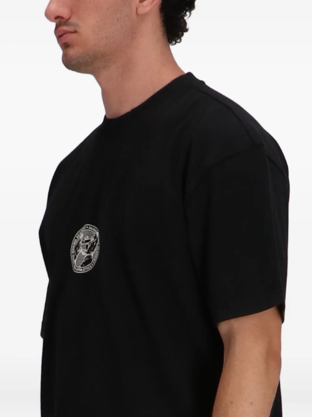 HUGO T-shirt met grafische print Zwart