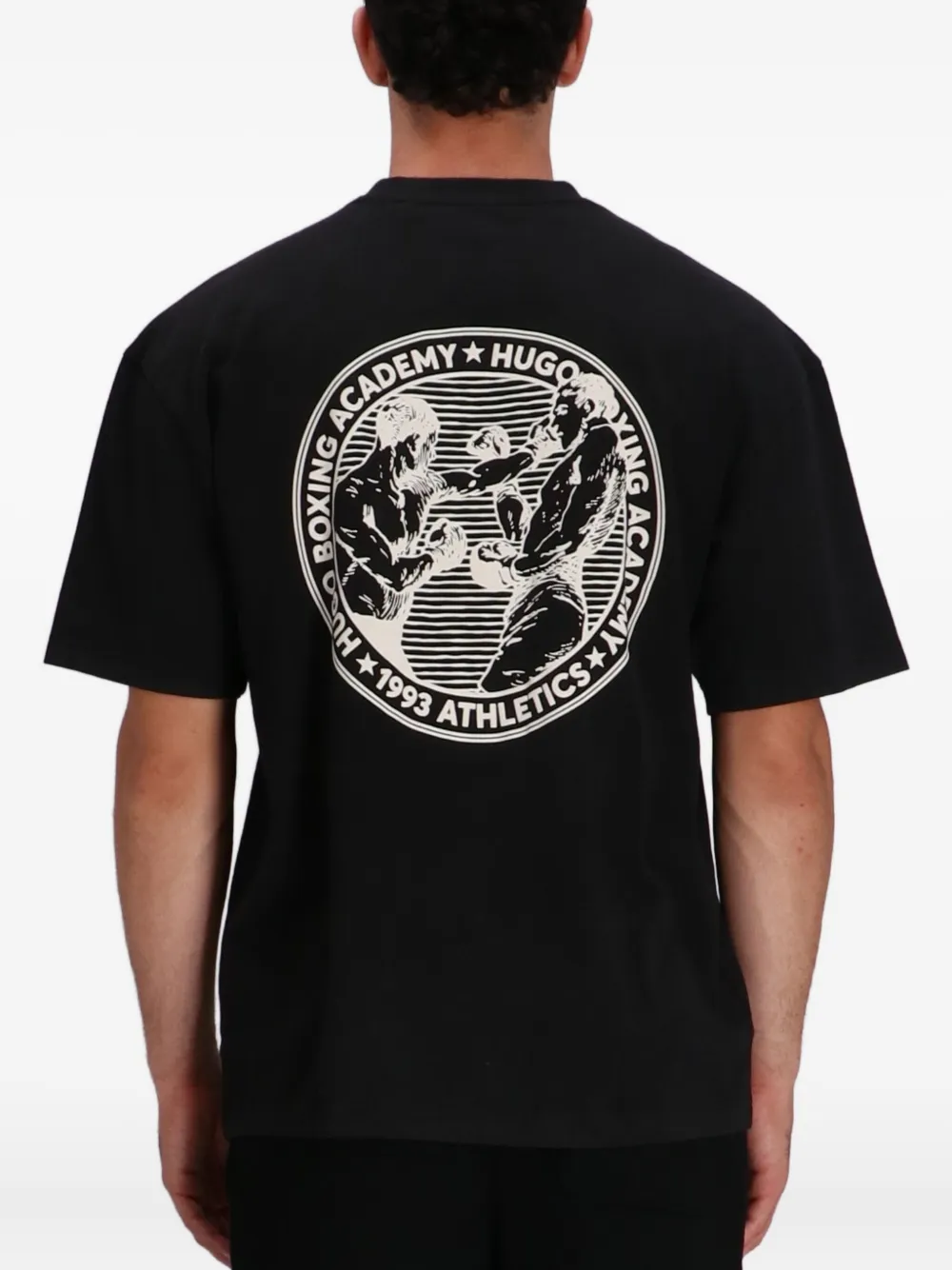 HUGO T-shirt met grafische print Zwart