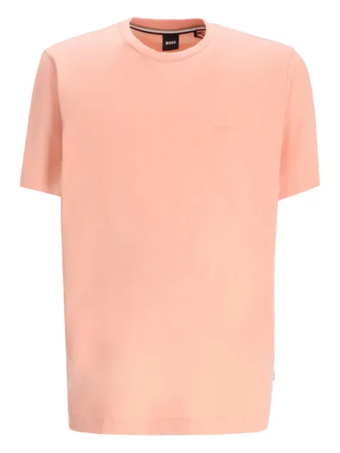 BOSS logo-embroidered cotton T-shirt