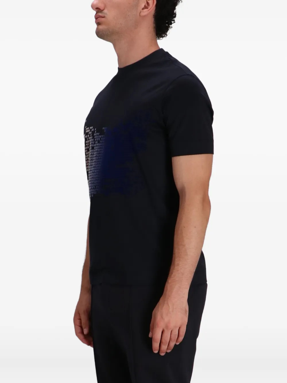 Emporio Armani T-shirt met logoprint Blauw