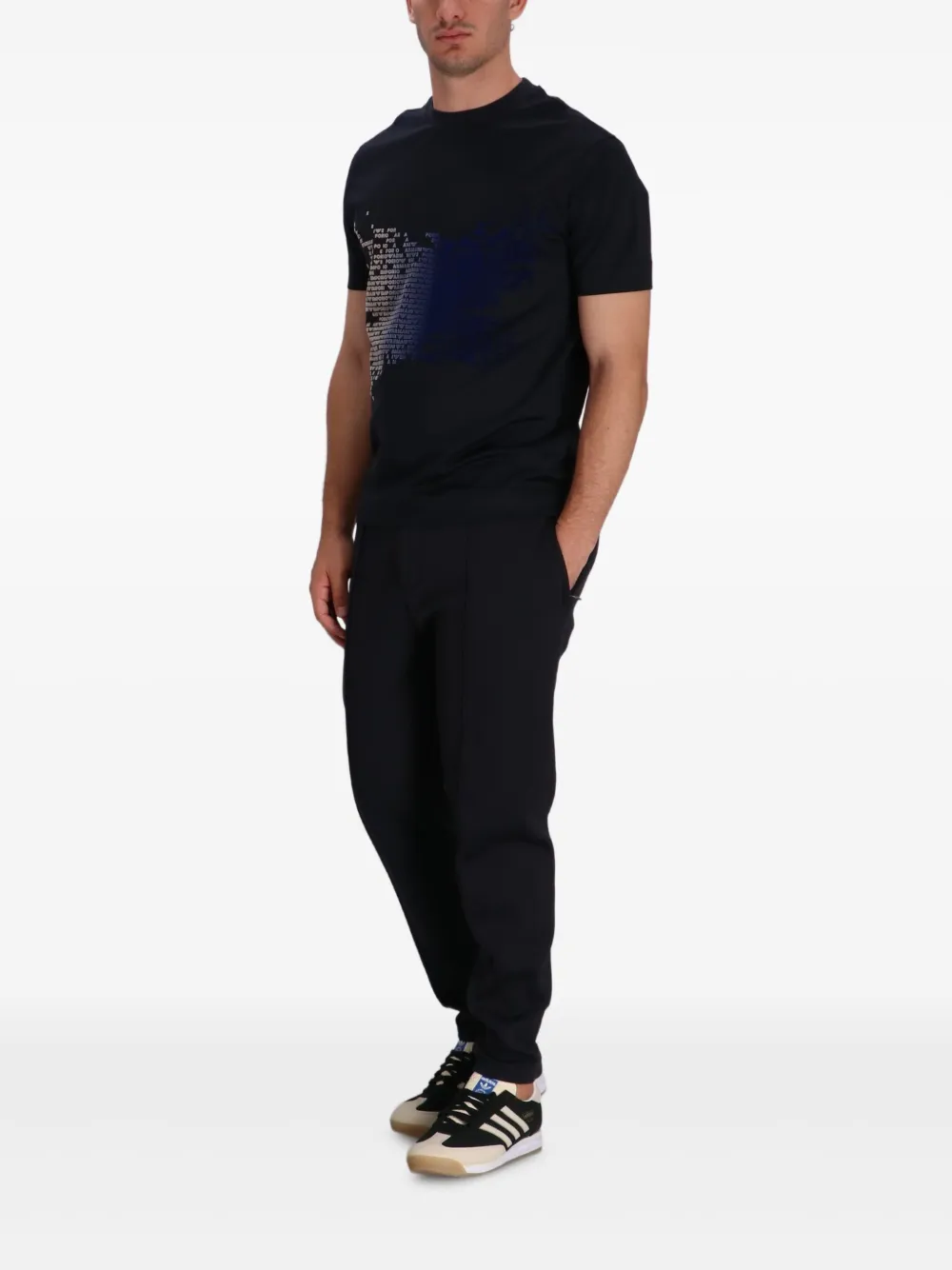 Emporio Armani T-shirt met logoprint - Blauw