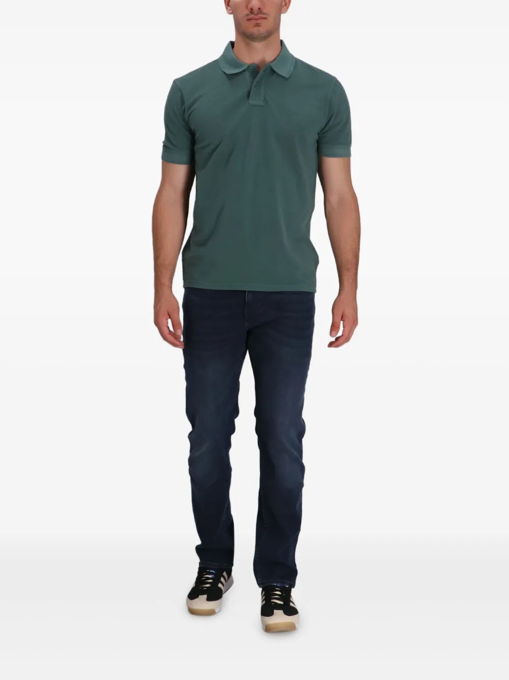 BOSS Poloshirt met geborduurd logo - Groen