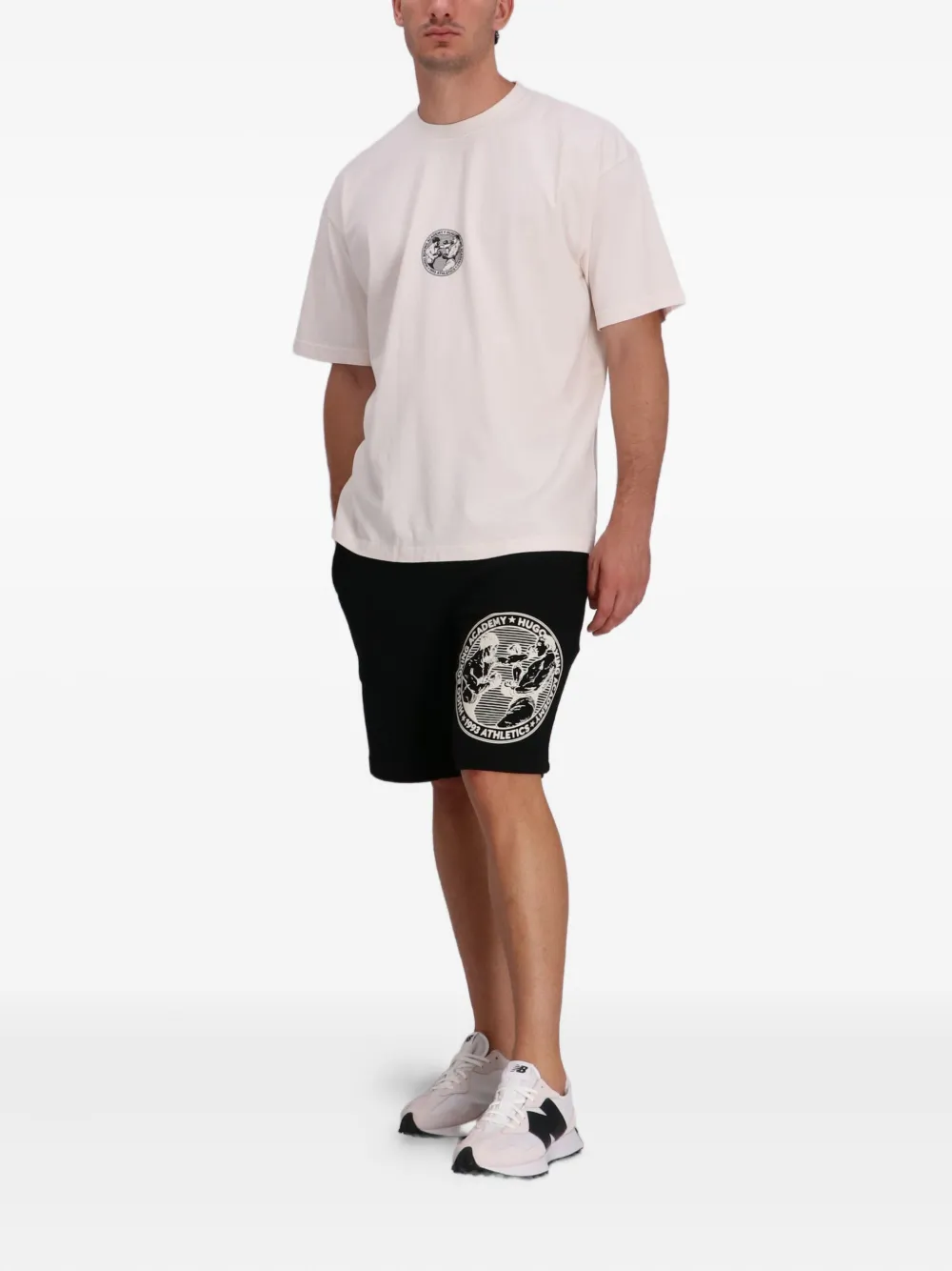 HUGO cotton logo shorts | Track & Running Shorts | Image 2