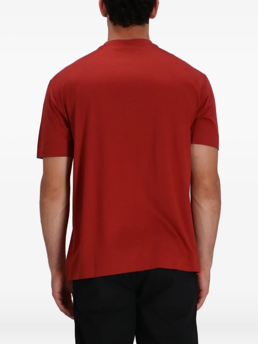 Emporio Armani T-shirt met geborduurd logo Rood