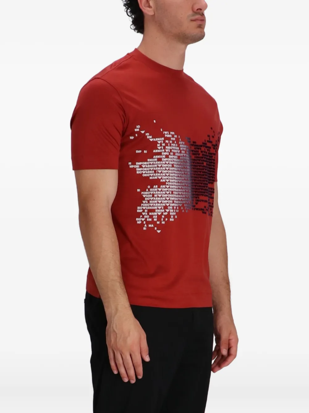 Emporio Armani T-shirt met grafische print Rood